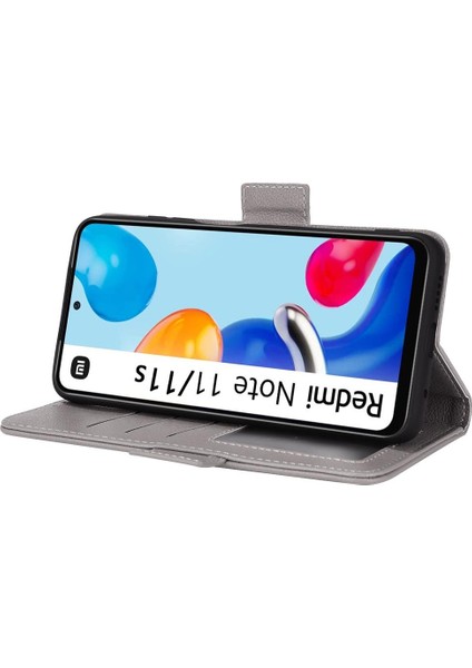 Xiaomi Redmi Için Not 11 4g Cüzdan Pu Deri Kart Yuvaları Tutucu Yan (Yurt Dışından)