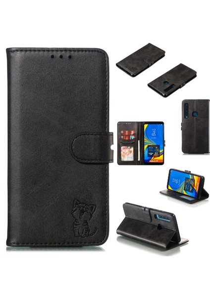 Cüzdan Kılıf Samsung Galaxy A9 2018 Kickstand Kart Tutucu Kabartmalı Tüm (Yurt Dışından)