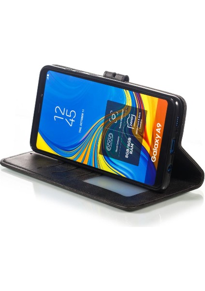 Cüzdan Kılıf Samsung Galaxy A9 2018 Kickstand Kart Tutucu Kabartmalı Tüm (Yurt Dışından) fırsatları