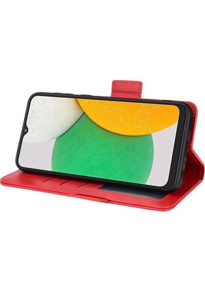 Samsung Galaxy A03 Çekirdek Cüzdan Pu Deri Yan Toka Kart Yuvaları (Yurt Dışından)