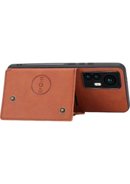 Cüzdan Durumda Xiaomi 12T Kart Tutucu Cüzdan Durumda Buit Demir Kickstand (Yurt Dışından)