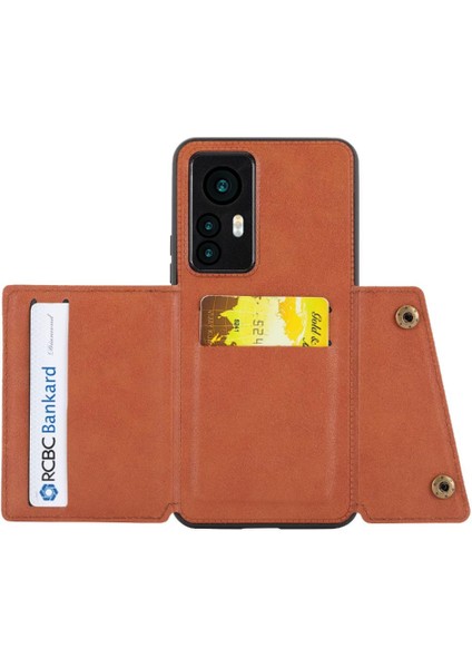 Cüzdan Durumda Xiaomi 12T Kart Tutucu Cüzdan Durumda Buit Demir Kickstand (Yurt Dışından)