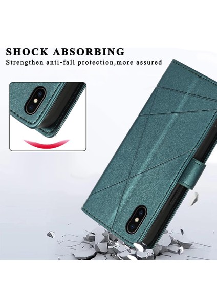 Iphone x Için Flip Case/xs Üç Kart Yuvaları Şok Emici Kickstand (Yurt Dışından)