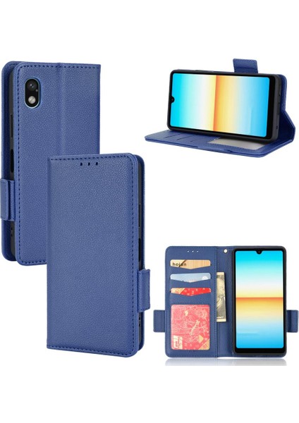 Sony Xperia Ace Iii Için Yan Toka Cüzdan Pu Deri Manyetik Kart (Yurt Dışından)