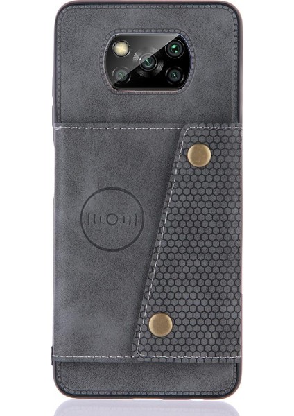 Xiaomi Poco X3 Nfc Buit Için Cüzdan Kılıf Demir Kickstand Cüzdan Kılıf Kartı (Yurt Dışından)