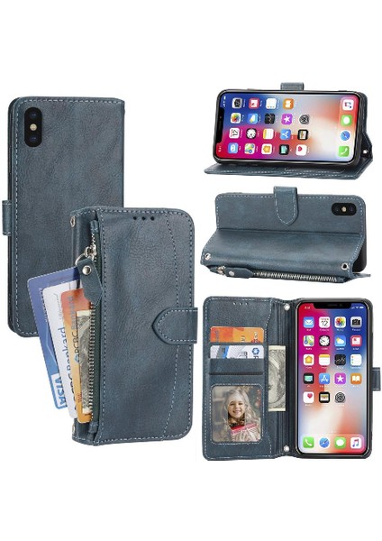 Iphone Xs Max Anti Scratch Kickstand Manyetik Kapatma Kartı Için Flip Case (Yurt Dışından)
