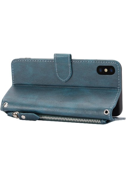 Iphone Xs Max Anti Scratch Kickstand Manyetik Kapatma Kartı Için Flip Case (Yurt Dışından)