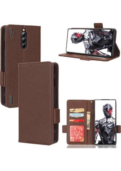Zte Nubia Kırmızı Sihirli 8 Pro Için Kılıf Yan Toka Cüzdan Manyetik Pu Deri (Yurt Dışından)