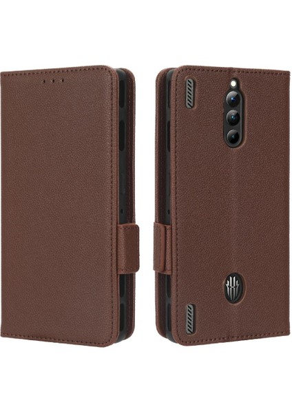 Zte Nubia Kırmızı Sihirli 8 Pro Için Kılıf Yan Toka Cüzdan Manyetik Pu Deri (Yurt Dışından)