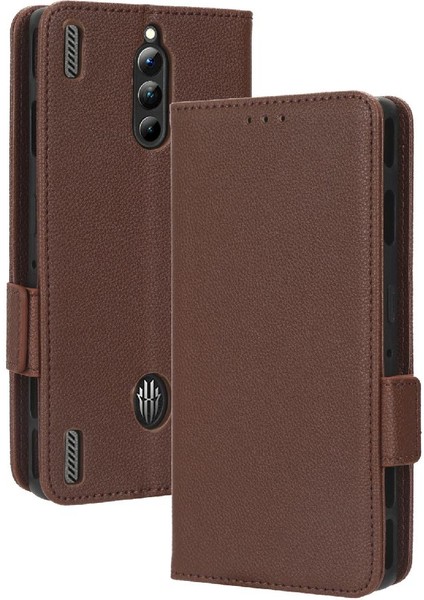 Zte Nubia Kırmızı Sihirli 8 Pro Için Kılıf Yan Toka Cüzdan Manyetik Pu Deri (Yurt Dışından)