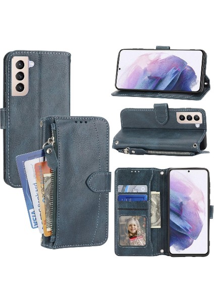 Samsung Galaxy S21 Artı 5g Kickstand Pu Deri Kart Tutucu Için Flip Case (Yurt Dışından)