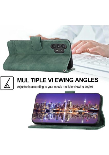 Samsung Galaxy A32 4g Bileklik Premium Kart Yuvaları Manyetik Için Flip Case (Yurt Dışından)