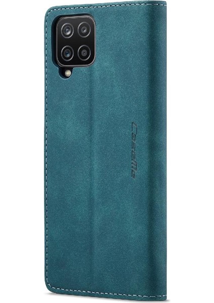 Samsung Galaxy A12 5g Manyetik Kapatma Darbeye Vintage Pu Için Flip Case (Yurt Dışından)