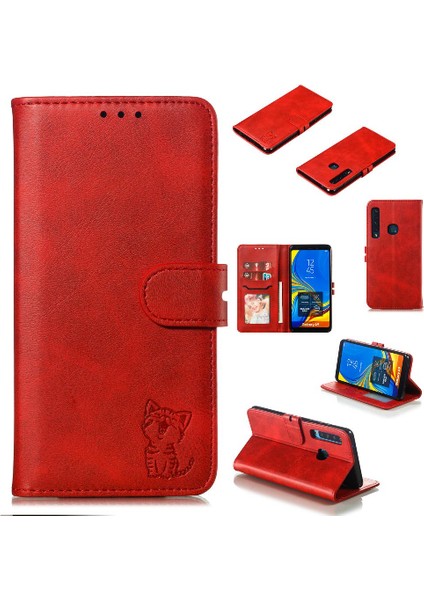 Cüzdan Kılıf Samsung Galaxy A9 2018 Kickstand Kart Tutucu Kabartmalı Tüm (Yurt Dışından)
