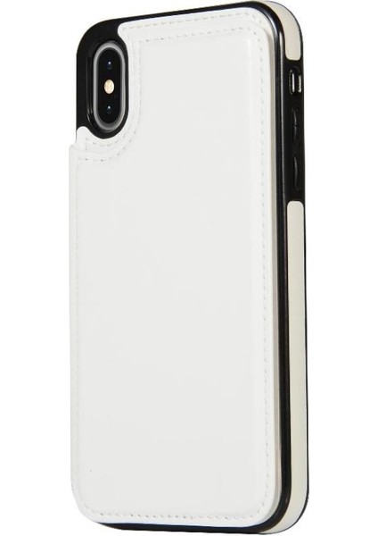Kart Tutucu Kickstand Çift Manyetik ile IPhone Xs Max Için Cüzdan Kılıf (Yurt Dışından)