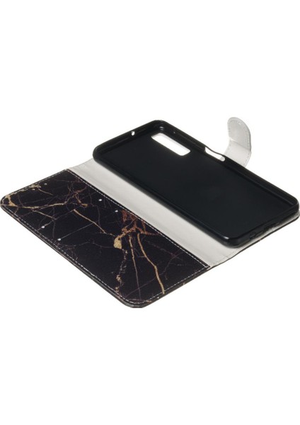 Samsung Galaxy A7 2018 Için Flip Case Mermer Desen Tam Koruma Pu (Yurt Dışından)