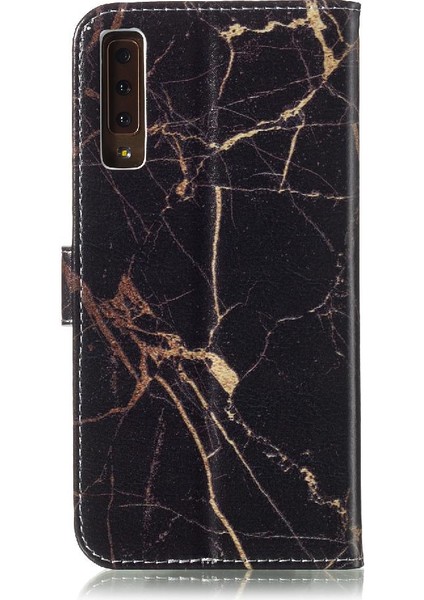 Samsung Galaxy A7 2018 Için Flip Case Mermer Desen Tam Koruma Pu (Yurt Dışından)