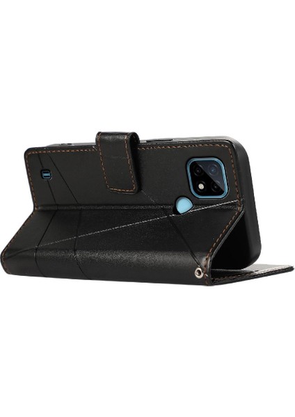Realme C21 Darbeye Kickstand Üç Kart Yuvaları Şok Için Flip Case (Yurt Dışından) indirimleri