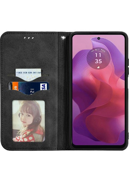 Motorola Moto G24 Flip Kapak Cüzdan Için Flip Case Basit Iş Deri (Yurt Dışından) indirimleri