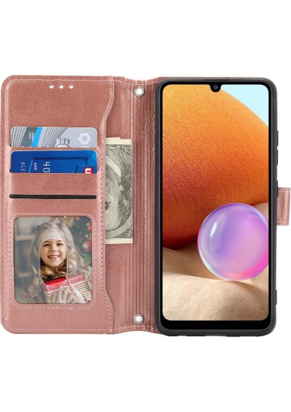 Samsung Galaxy A32 4g Pu Deri Manyetik Kapatma Kickstand Için Flip Case (Yurt Dışından)