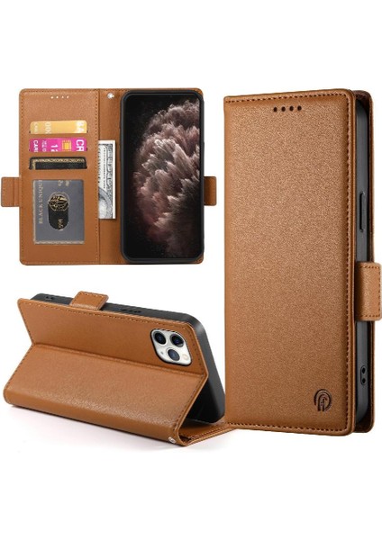 IPhone 11 Için Flip Case Pro Max Cüzdan Kartvizit Yuvaları Günlük Kullanım Flip (Yurt Dışından)