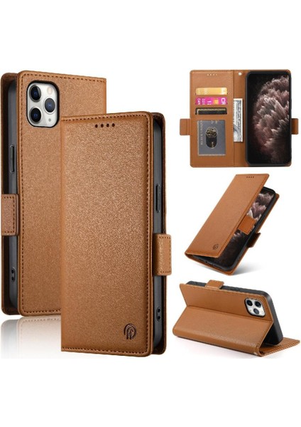 IPhone 11 Için Flip Case Pro Max Cüzdan Kartvizit Yuvaları Günlük Kullanım Flip (Yurt Dışından)