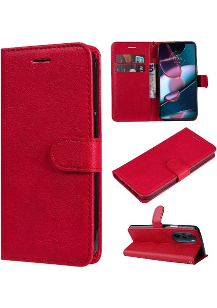 Motorola Kenar X30 Için Flip Case Kart Yuvası ile Yüksek Kaliteli Deri Katı (Yurt Dışından)