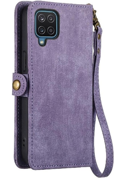 SZY Mall Samsung Galaxy A12 5g Için Flip Case Basit Iş Deri Kılıf Flip (Yurt Dışından)