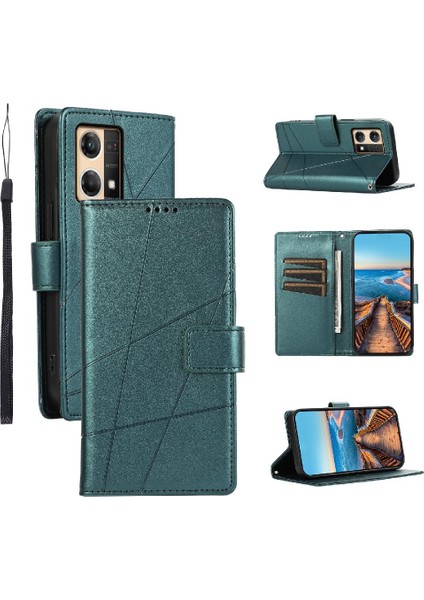 Oppo Oppo 7 4g Için Flip Case Üç Kart Yuvaları Şok Emici Kickstand (Yurt Dışından)