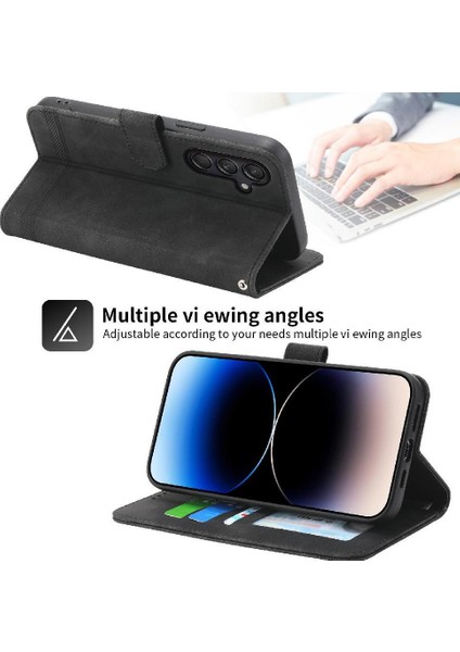 Samsung Galaxy M55 Kart Yuvaları Premium Manyetik Kapatma Nakit Için Flip Case (Yurt Dışından)