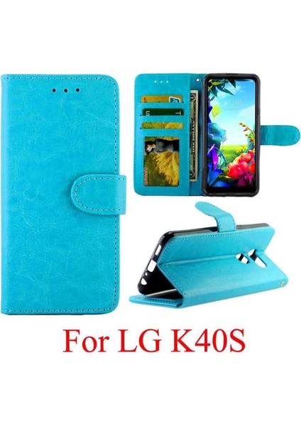 Lg K40S Için Flip Case Kart Tutucu Manyetik Kapatma Darbeye Pu Deri (Yurt Dışından)