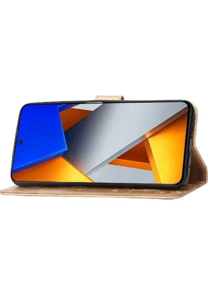 Xiaomi Poco M4 Pro 4g Için Pu Deri Manyetik Kapatma Kartı Durumda Bilek (Yurt Dışından)