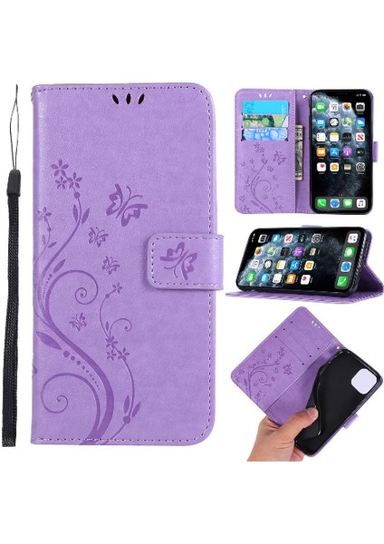 IPhone 11 Için Filp Durumda Pro Kickstand Manyetik Kapatma Pu Deri Kart (Yurt Dışından)