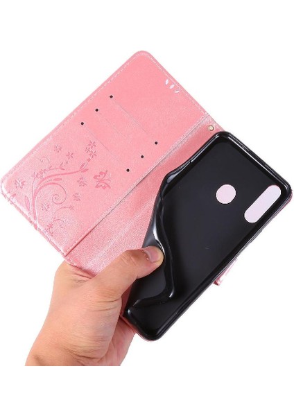 Samsung Galaxy A20S Kickstand Pu Deri Kart Tutucu Bilek Için Filp Durumda (Yurt Dışından) indirimleri