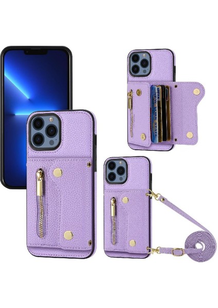 IPhone 13 Için Kılıf Pro Max Mini Sırt Çantası Büyük Kapasiteli Kart Yuvaları Uzun (Yurt Dışından)