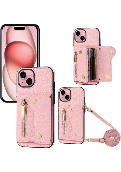 IPhone 15 Için Kılıf Hafif Kart Yuvaları Mini Sırt Çantası Büyük Kapasiteli (Yurt Dışından)