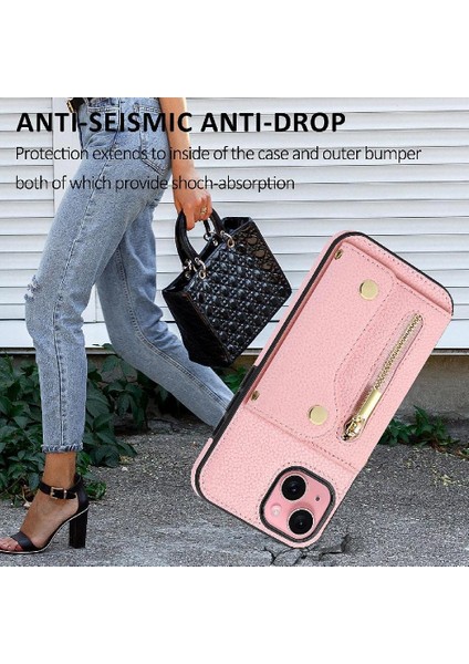 IPhone 15 Için Kılıf Hafif Kart Yuvaları Mini Sırt Çantası Büyük Kapasiteli (Yurt Dışından)