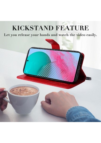 Samsung Galaxy M54 Flip Kickstand Için Kılıf Kart Yuvası Standı ile Darbeye (Yurt Dışından)