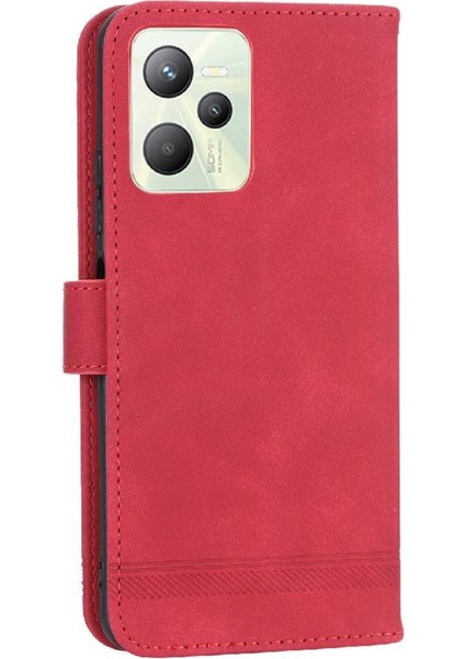 Realme C35 Manyetik Kapatma Bileklik Kart Yuvaları Premium Için Flip Case (Yurt Dışından) indirimleri