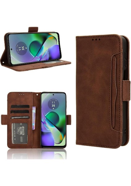 Motorola Moto G54 5g Deri Cüzdan Kapak Manyetik Kapatma Kartı (Yurt Dışından)