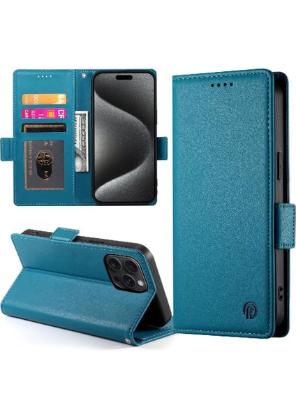 IPhone 15 Için Flip Case Pro Max Kartvizit Yuvaları Cüzdan Flip Günlük Kullanım (Yurt Dışından)