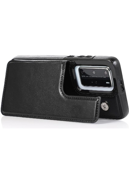 Huawei P40 Kart Yuvaları Için Cüzdan Durumda Çift Manyetik Toka Kickstand Pu (Yurt Dışından) fırsatları
