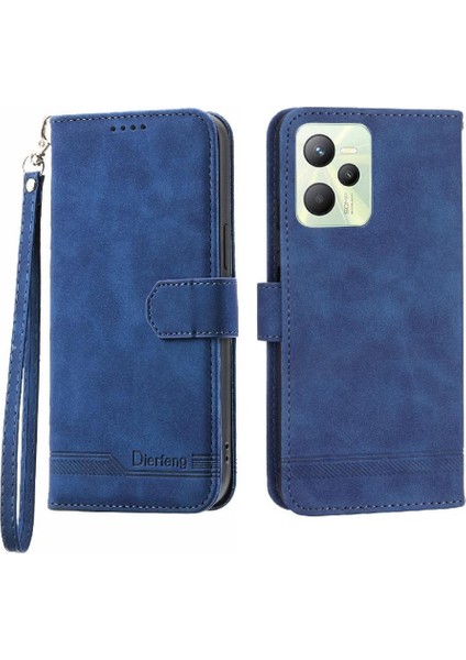Realme C35 Manyetik Kapatma Bileklik Kart Yuvaları Premium Için Flip Case (Yurt Dışından) fırsatları