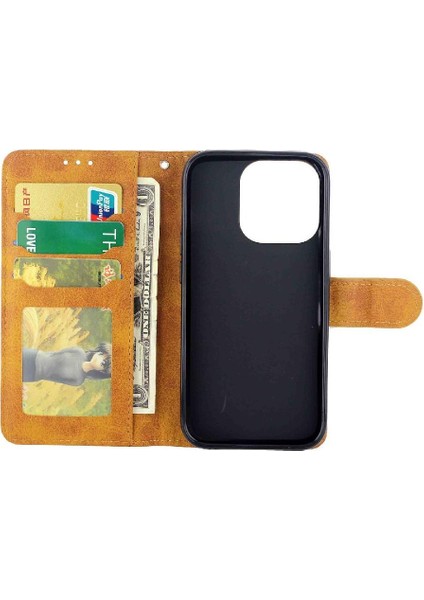 IPhone 15 Için Filp Durumda Pro Kart Tutucu Kickstand Tam Koruma Kapatma (Yurt Dışından)