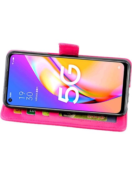 Oppo A93 5g Kickstand Darbeye Dayanıklı Manyetik Kapatma Kartı Pu Için Flip Case (Yurt Dışından)