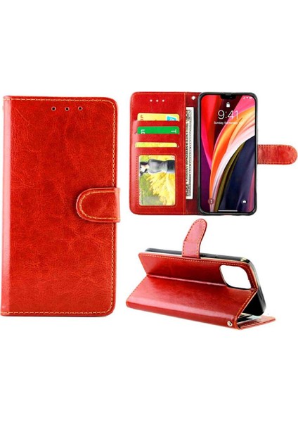 IPhone 12 Için Flip Case Pro Manyetik Kapatma Kart Tutucu Darbeye Pu (Yurt Dışından)