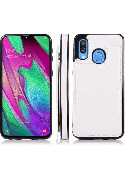 Kart Sahibi ile Samsung Galaxy A40 Pu Deri Kart Yuvaları Için Cüzdan Kılıf (Yurt Dışından)