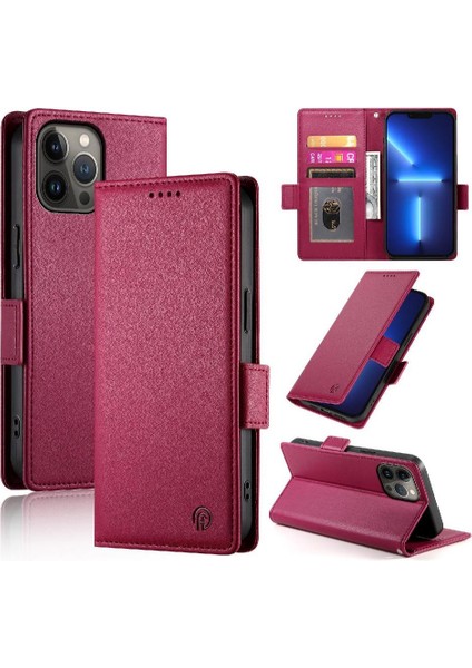 IPhone 13 Için Flip Case Pro Max Kartvizit Yuvaları Cüzdan Günlük Kullanım Flip (Yurt Dışından)