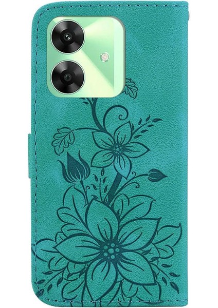 Realme C61 Kabartmalı Zambak Cüzdan Kickstand Manyetik Kart Için Flip Case (Yurt Dışından) indirimleri