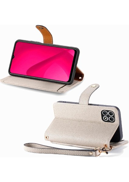 T-Mobile Revvl 7 5g Cüzdan Rfıd Engelleme Fermuar Aşk Durumda Flip Case (Yurt Dışından)
